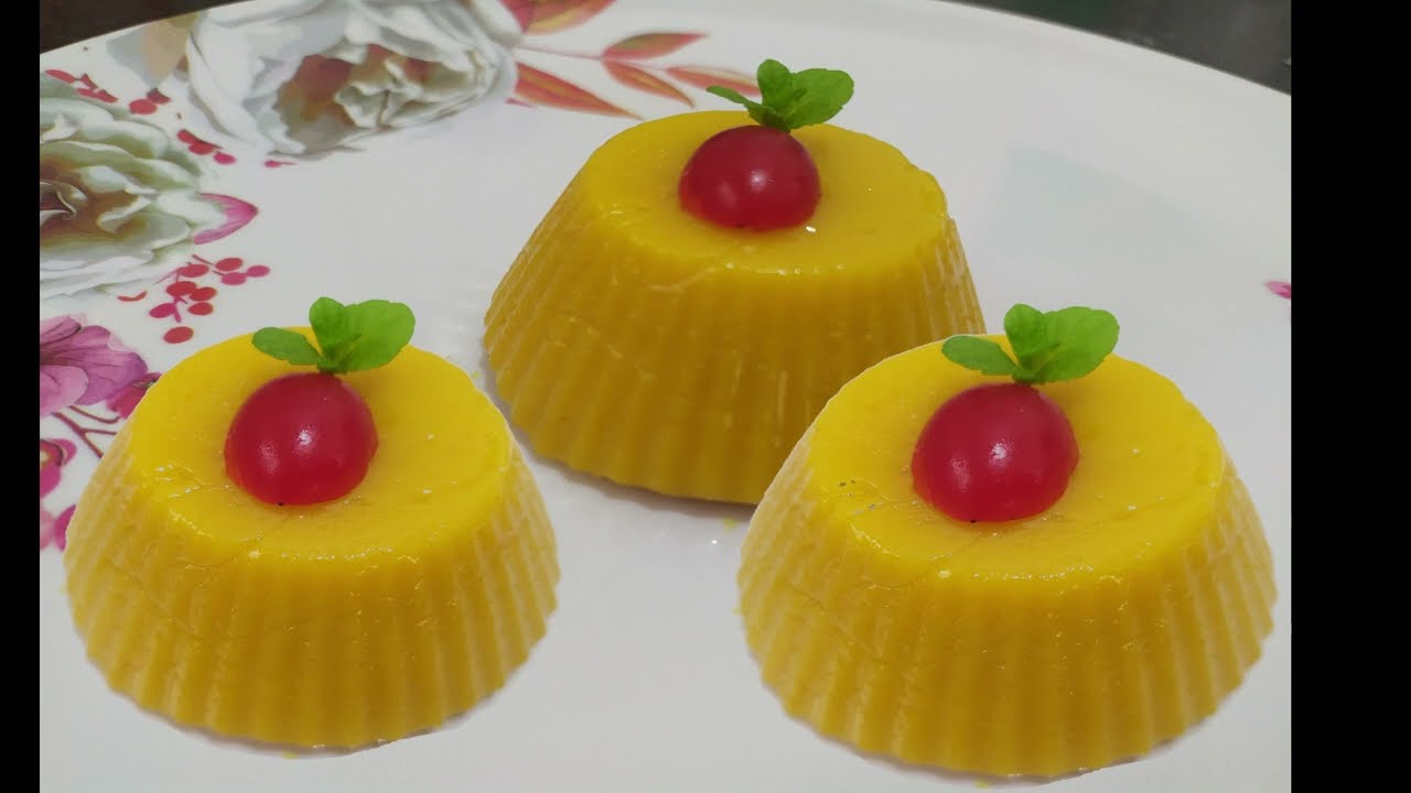 Mango Pudding | Eggless, No Gelatin, No Agar Agar, No Bake |