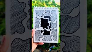 Unique Zentangle Inspired Artwork✨ #art#drawing #abstractart #zentangle #doubleart #shorts #relaxing