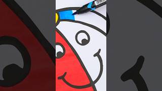 Coloring a Beach Ball ⛱️ #coloring #art #summer