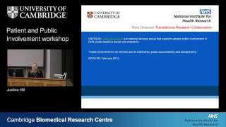 NIHR BRC Patient and Public Involvement (PPI) Session 1 - Justine Hill