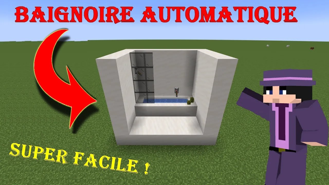[TUTO] Faire une baignoire automatique l Minecraft JAVA ! 💦 - YouTube