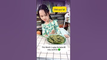 Thử thách 1 ngày ăn đồ màu xanh lá cây #shorts