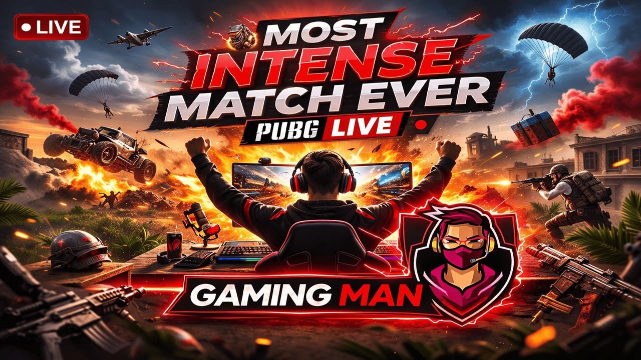 MOST INTENSE MATCH EVER 💥 | PUBG LIVE | Gaming Man (Portrait) - YouTube