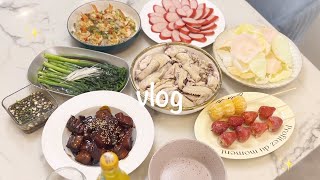 Living alone Chinese New Year's Eve meal, grocery shopping,Chinese food VLOG