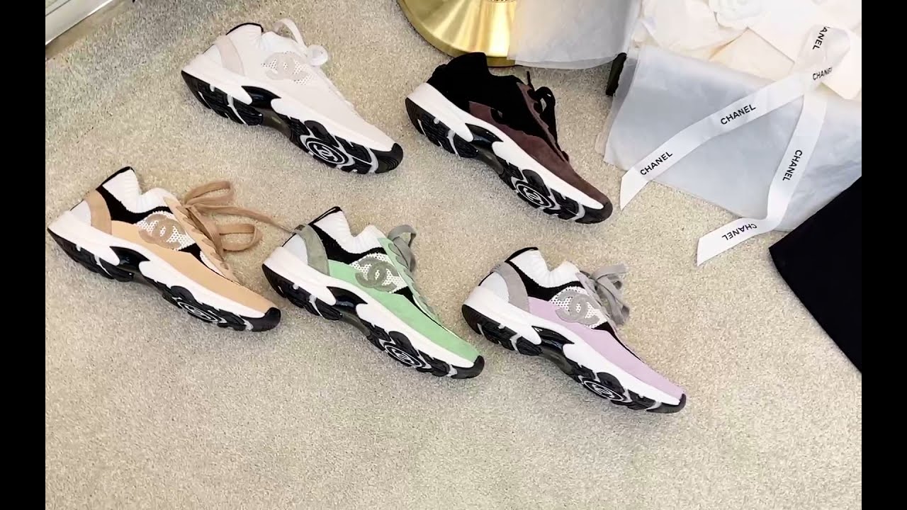  ForAale Chanel Suede Calfskin Sneakers YouTube
