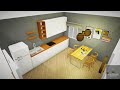 3d floor plan  home designer  architecture trailer kitchen