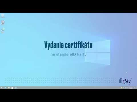Vydanie certifikátov na staršie eID karty