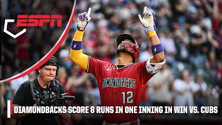 Diamondbacks score 8 RUNS IN ONE INNING TO COMPLETE COMEBACK WIN vs. Cubs 🔥 | ESPN MLB