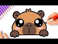 HOW TO DRAW A CUTE CAPYBARA SUPER EASY ????