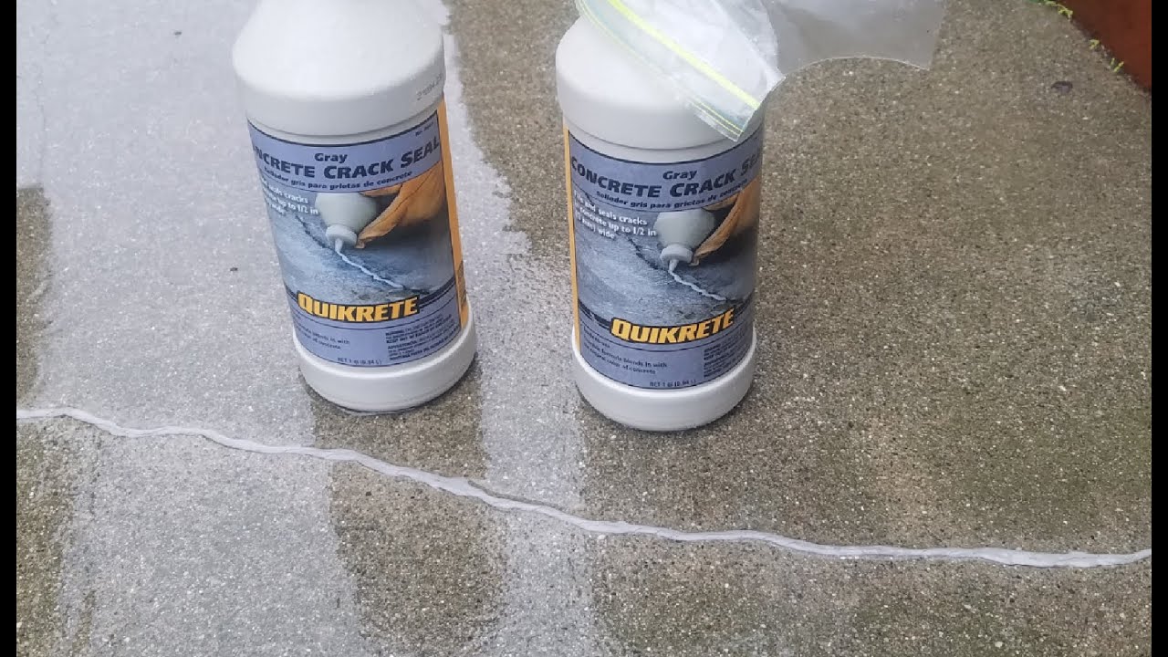 QUIKRETE Concrete Crack Seal DRY vs WET Look YouTube