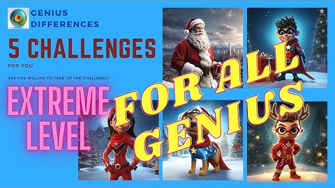 【Spot the Difference #1】- 5 Extreme HARD level(99% of the people are unable to spot the differences)