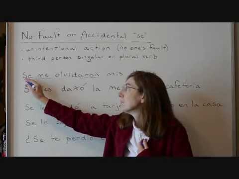 Learn Spanish No Fault or Accidental se