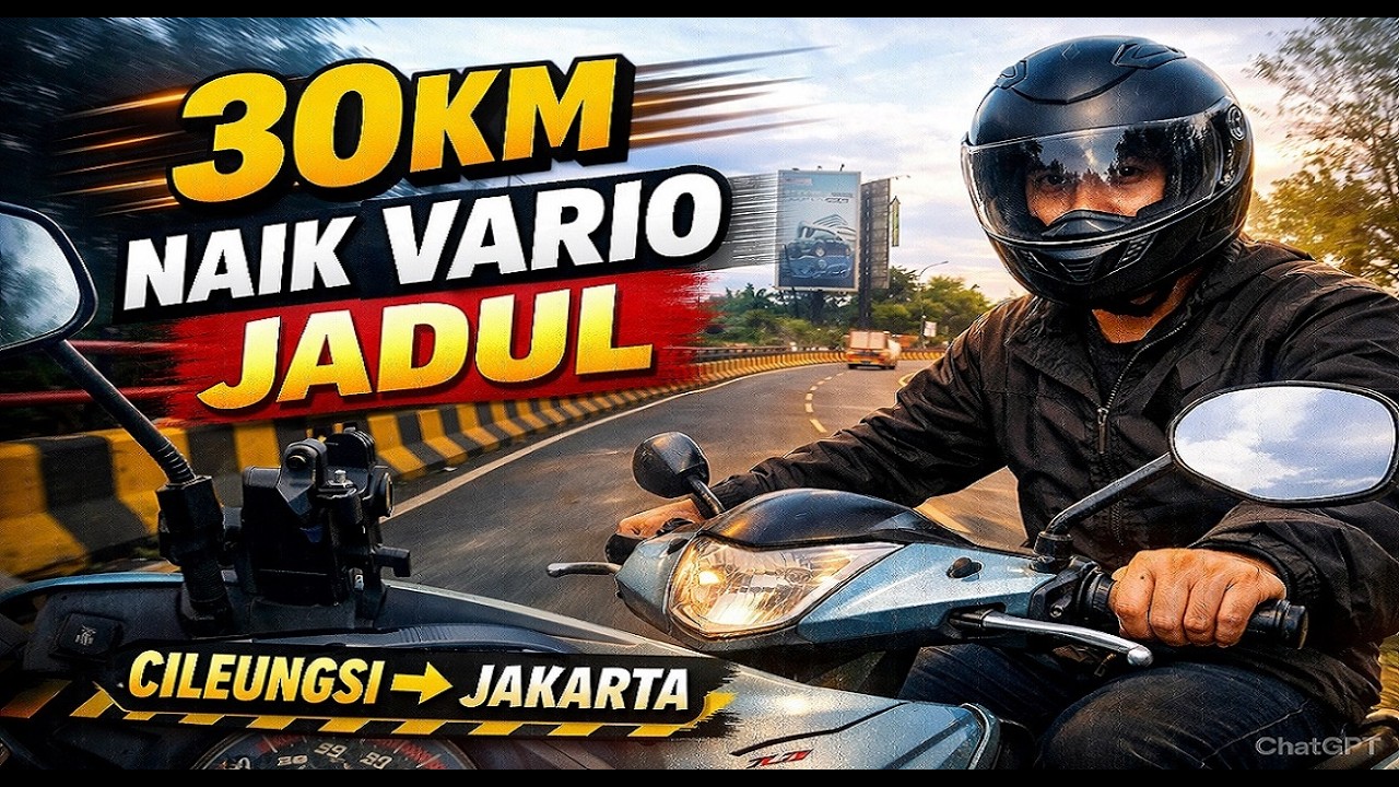 Libur Imlek Tetap Kerja! 30KM Naik Vario Jadul Cileungsi - Lubang Buaya