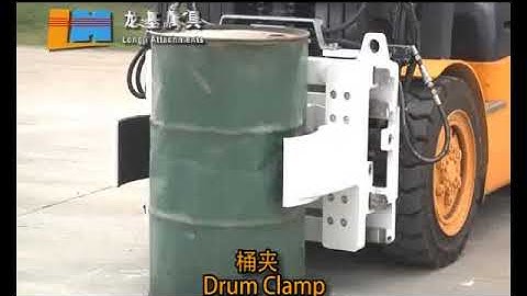 Forklift attachments drum clamp