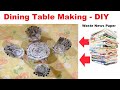 newspaper dining table | newspaper chairs | newspaper center table | best out of waste materials newspaper dining table | newspaper chairs | newspaper center table | best out of waste materials
