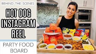 HOT DOG FOOD BOARD -BEHIND THE SCENES OF A REEL + STYLE YOUR KITCHEN FOR HALLOWEEN \\ Style Mom XO