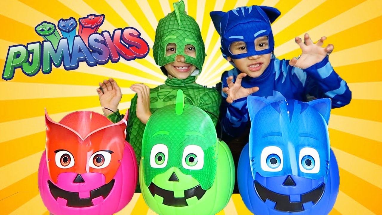 PJ MASK TRICK OR TREAT SURPRISE TOYS - YouTube