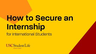 How to Secure an Internship for International Students - Fall 2024