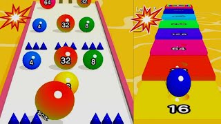 BallRun 2048 - Level 3 Ball Sliding Gameplay screenshot 2