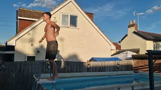 Summer Evening Pool Fall