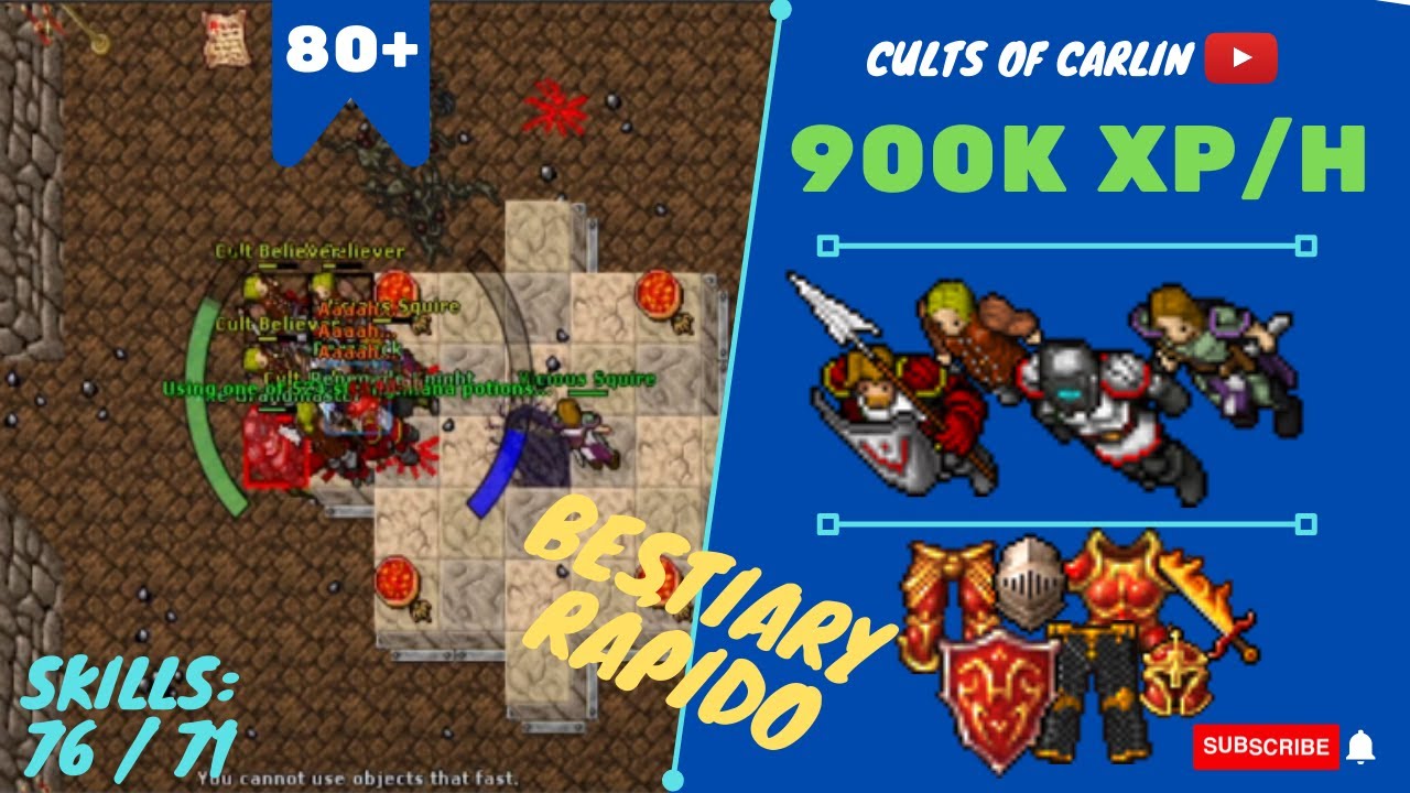 Saga Knight: Level 8 ao 80 - Tibia Life