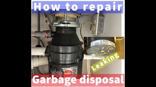 How to fix leaking garbage disposal/ leaking from the bottom of disposer
