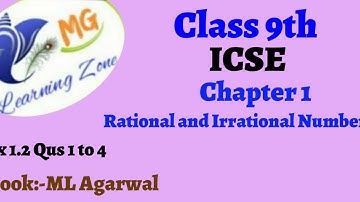Class 9th ICSE Math Ch 1 Rational and Irrational Numbers Ex 1.2 Qus 1 to 4