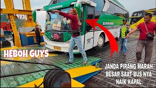 HEBOH❗JANDA PIRANG MARAH BESAR SAAT BUS NYA NAIK KE KAPAL DI PELABUHAN MERAK