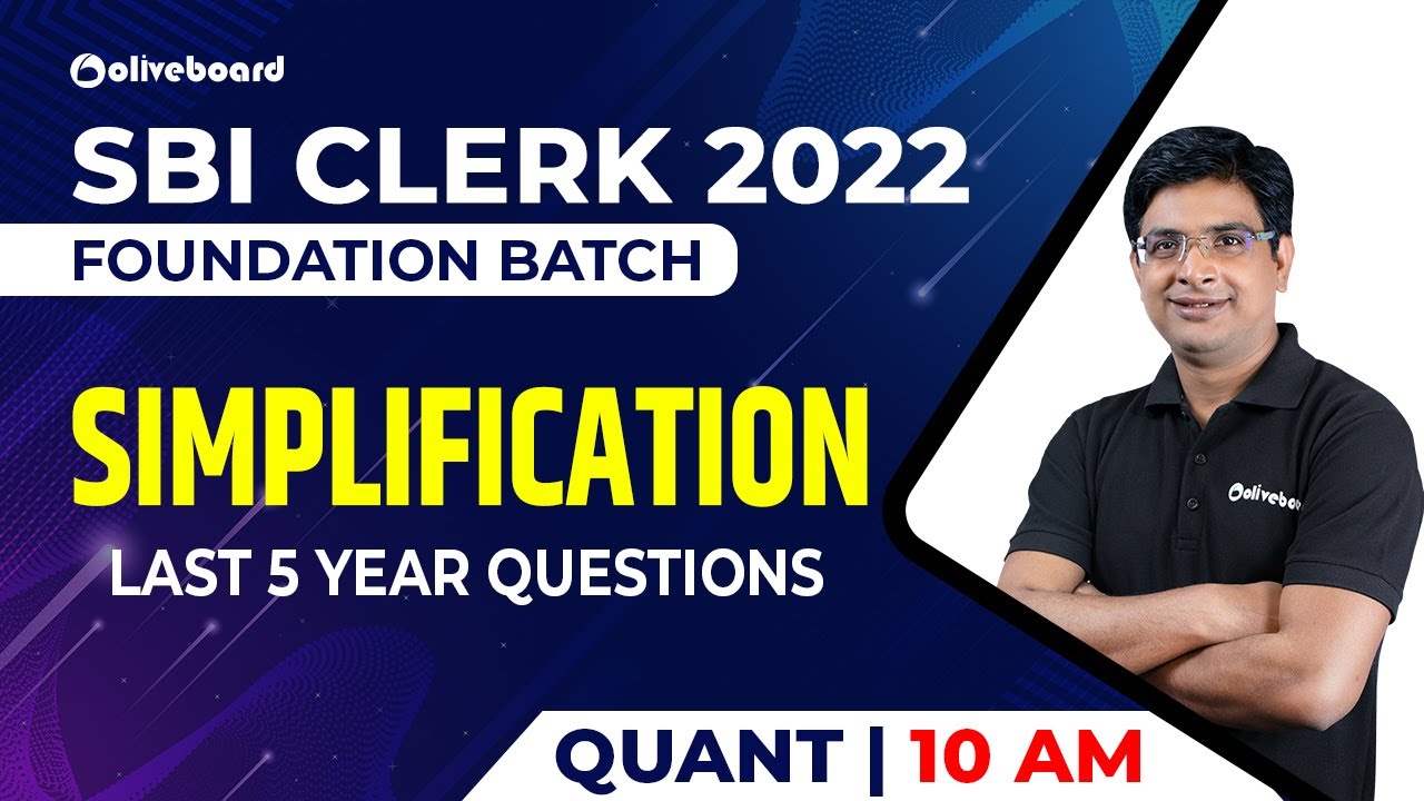SBI Clerk Foundation Batch 2022 | Maths | Simplification | Last 5 Year Questions | By Vivek Sir