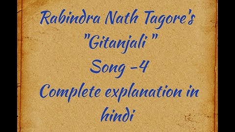 Gitanjali: Song-4