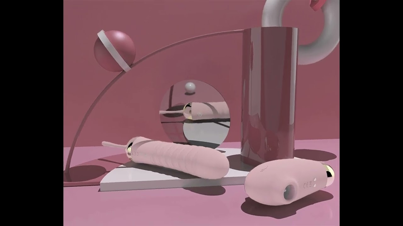 Samuraja 2-in-1 lufttrycksvibrator med dildovibrator