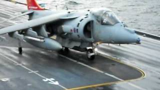 HMS Ark Royal  Last Ever Harrier (GR9) Launches, November 2010