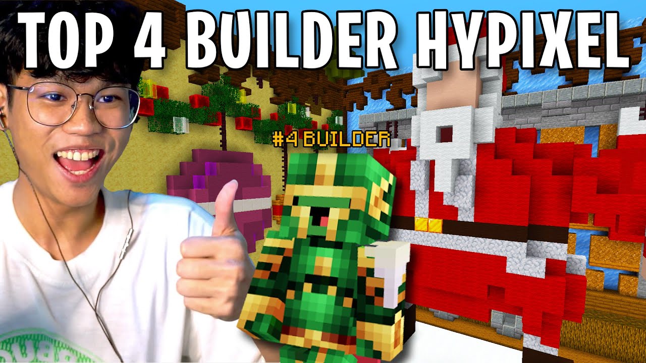 Mengalahkan TOP 4 Builder Hypixel di Build Battle!! - YouTube