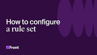 Configure a rule set in Front