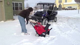 Troy-Bilt Squall 2100 Snow Thrower from Lowes In Action