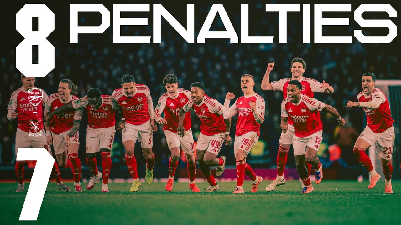 FULL PENALTY SHOOT-OUT | Arsenal vs Crystal Palace | Carabao Cup 2025/26