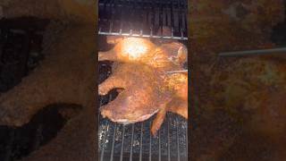 Quick Saturday Spatchcock for some friends and family #grill #chicken #food #texas #family