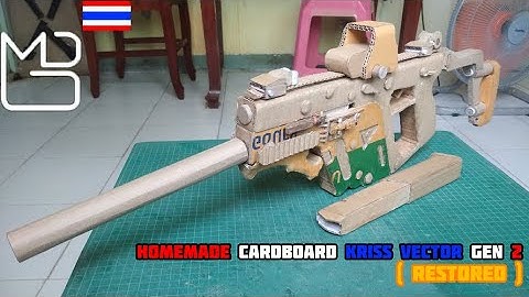 Homemade Cardboard SMG - Kriss Vector Gen 2 with Attachments  ( Restored )