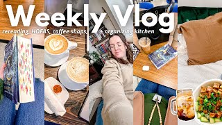 cozy reading week, setting up a coffee bar, + home decor | WEEKLY VLOG