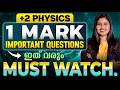 Plus Two Physics Public Exam | 1 Mark Important Questions || Exam Winner +2