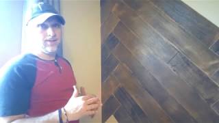 Herringbone Pattern Wood Accent Wall