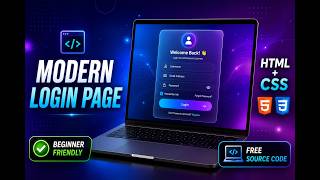 Details I Built a Modern Responsive Login Page using HTML & CSS 💙 | Beginner Friendly ✅ Guide