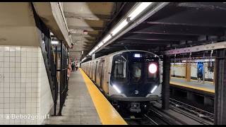 MTA NYC Subway R42 Refuse Train + R211 (F) and (G) Trains at 7th Ave Station, Brooklyn, NY