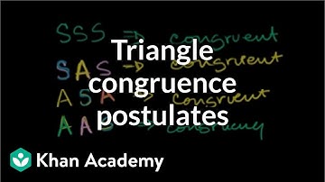 Other triangle congruence postulates | Congruence | Geometry | Khan Academy