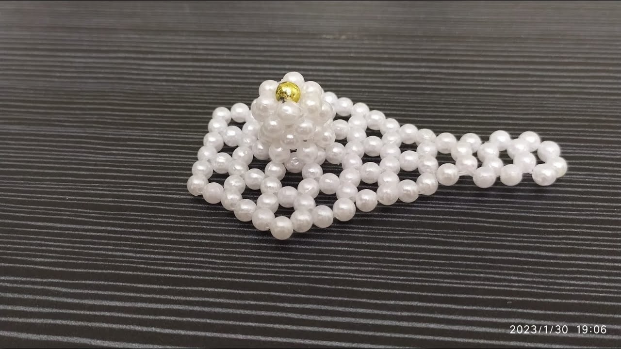 Beaded ShankarchiPindi | चैत्रांगण रांगोळी मोत्याने विणलेली शंकराची पिंडी #ChaitranganRangoli #DIY#