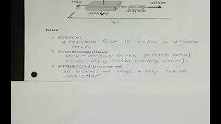 Physics 1 - Forces - Lab 3: Friction lab (Pre-lab: #1-3)