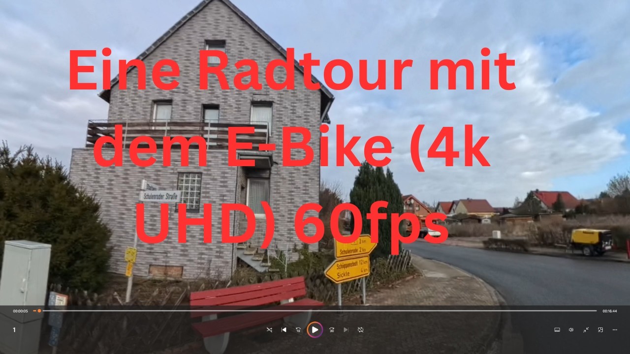 Eine Radtour mit dem E-Bike  (4k UHD) 60fps Bitte die Videobeschreibung #radtour #viral