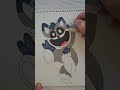 Draw and Color Frowny Fox from Nightmare Critters! 🦊🖤 #shorts #nightmarecritters #poppyplaytime