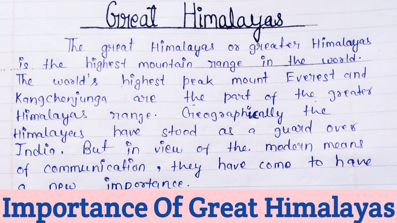 short essay on himalaya in english