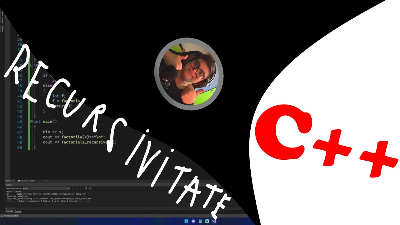 C++ pt incepatori ( recursivitatea ) | EP 11 - YouTube